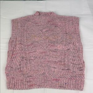 Wit & Wisdom Pink Cable Knit Turtleneck Sweater